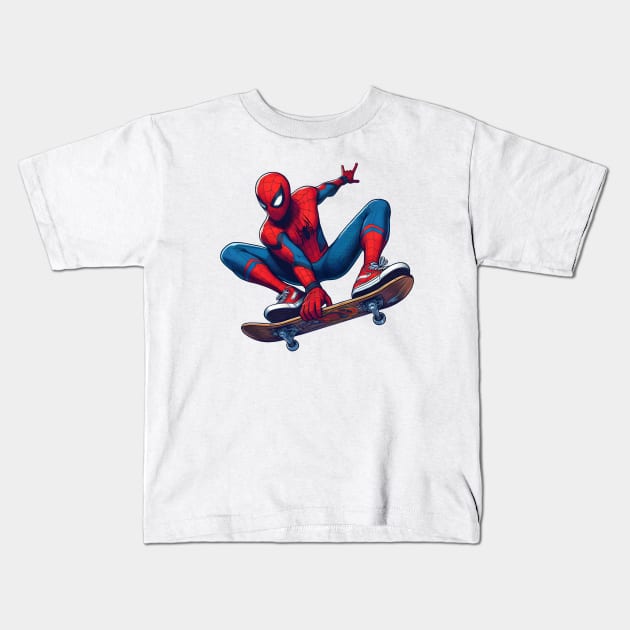 Unleash the Edge: Captivating Anti-Hero Skateboard Art Prints for a Modern and Rebellious Ride! Kids T-Shirt by insaneLEDP